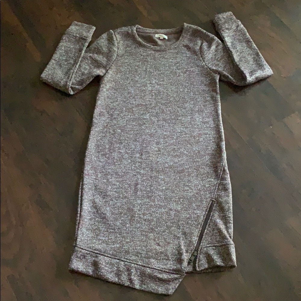 Maurices Maroon Long Sleeve Sweater Dress